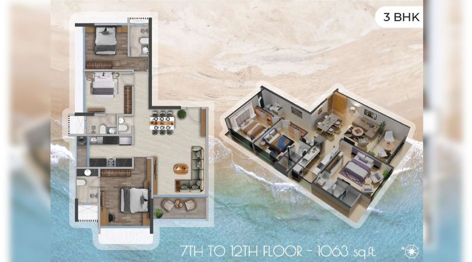 Shivruddhi-Shivam-Floor-Plan-3 BHK-1063 Sqft